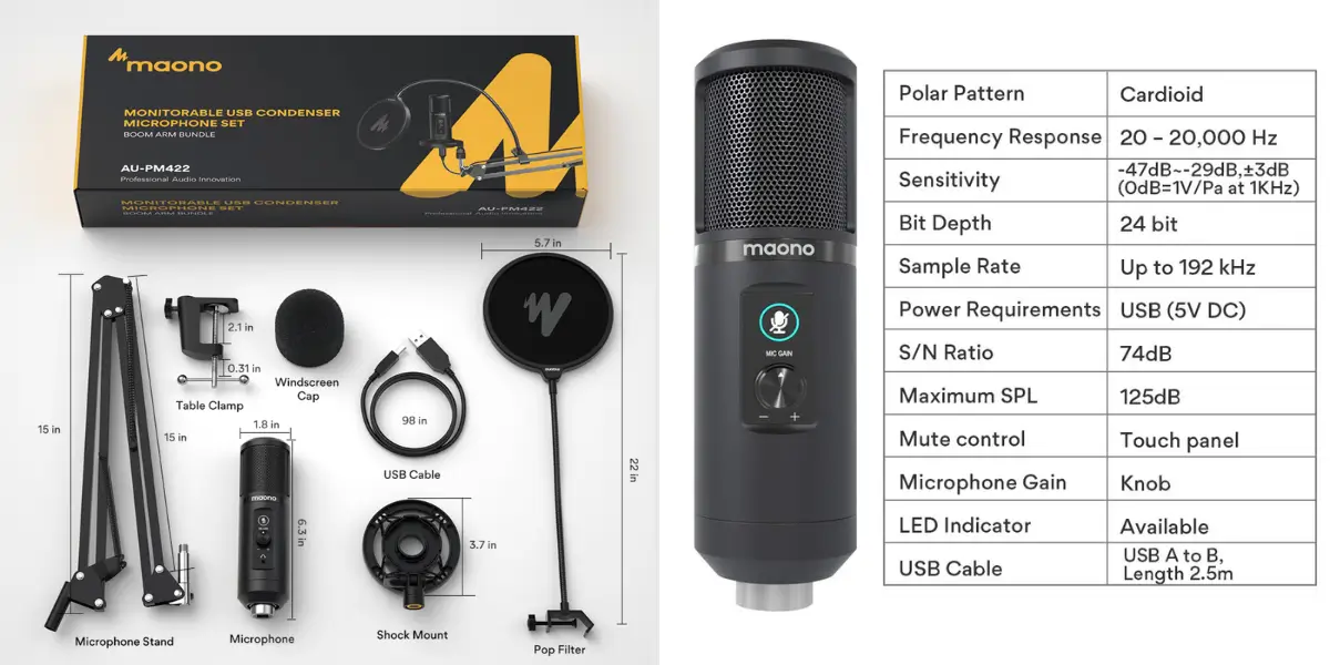 MAONO AUPM422 Professional USB Microphone (4).webp